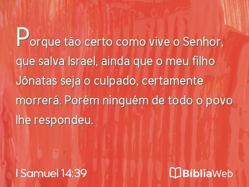I Samuel 14:39 em imagem para compartilhar