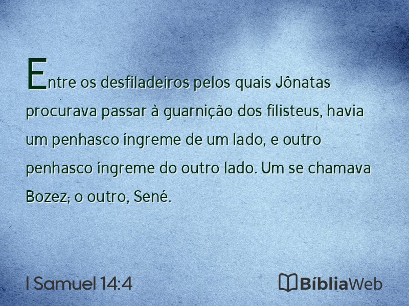 I Samuel 14:4 em imagem para compartilhar