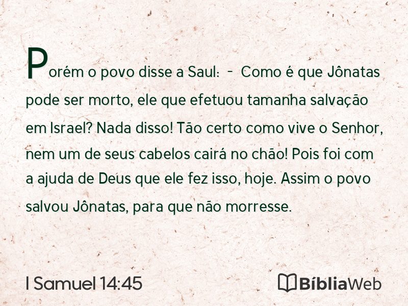 I Samuel 14:45 em imagem para compartilhar