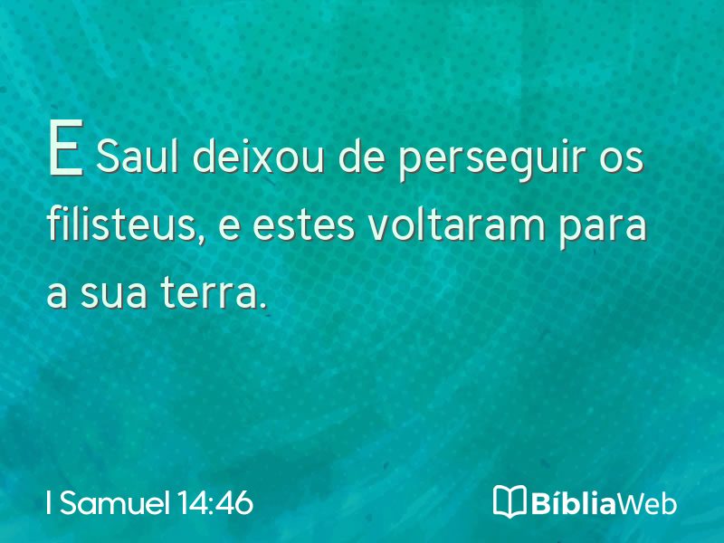 I Samuel 14:46 em imagem para compartilhar