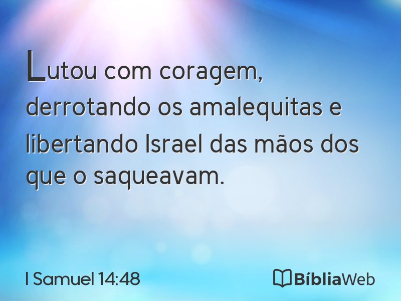 I Samuel 14:48 em imagem para compartilhar