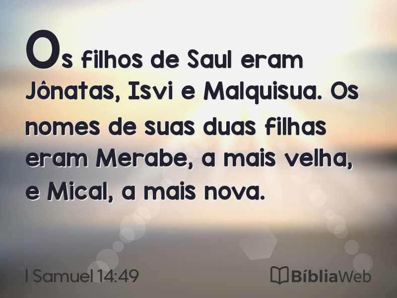 I Samuel 14:49 em imagem para compartilhar