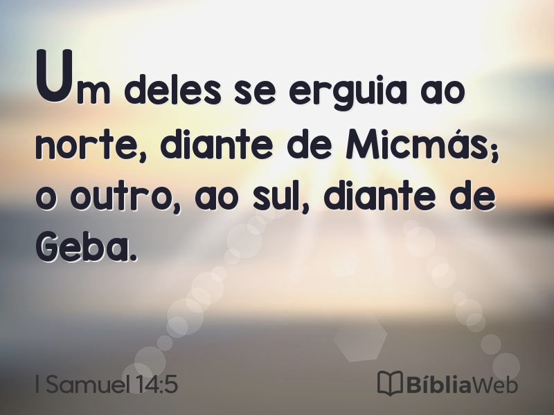 I Samuel 14:5 em imagem para compartilhar