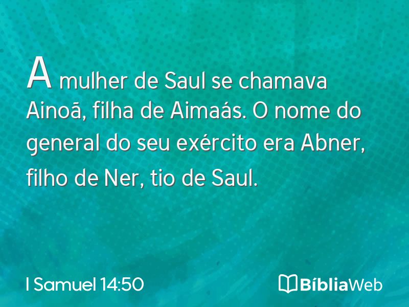 I Samuel 14:50 em imagem para compartilhar
