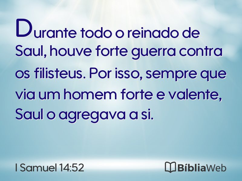 I Samuel 14:52 em imagem para compartilhar