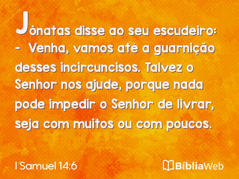 I Samuel 14:6 em imagem para compartilhar