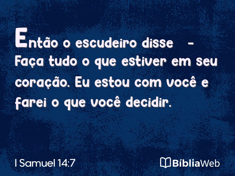 I Samuel 14:7 em imagem para compartilhar