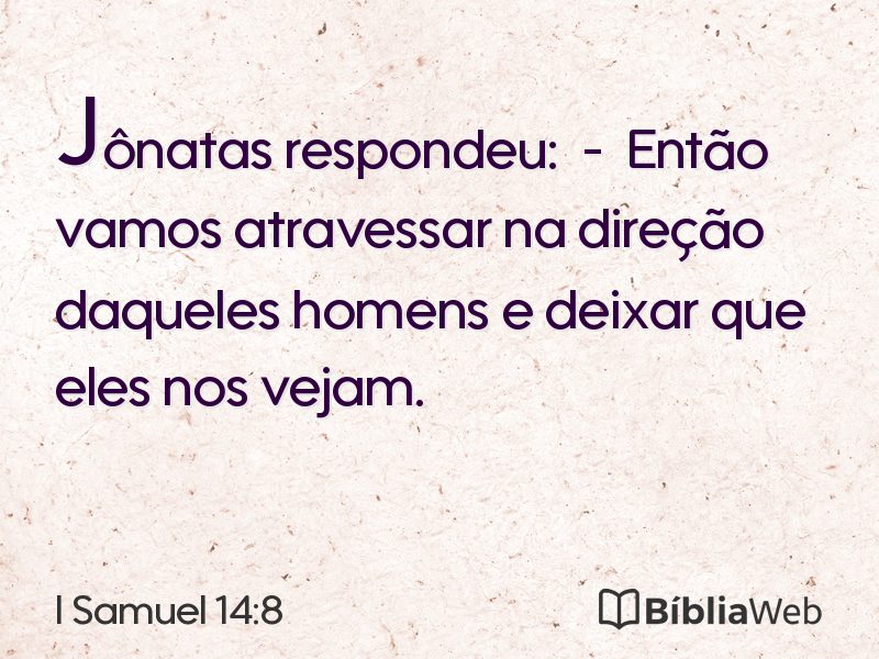 I Samuel 14:8 em imagem para compartilhar