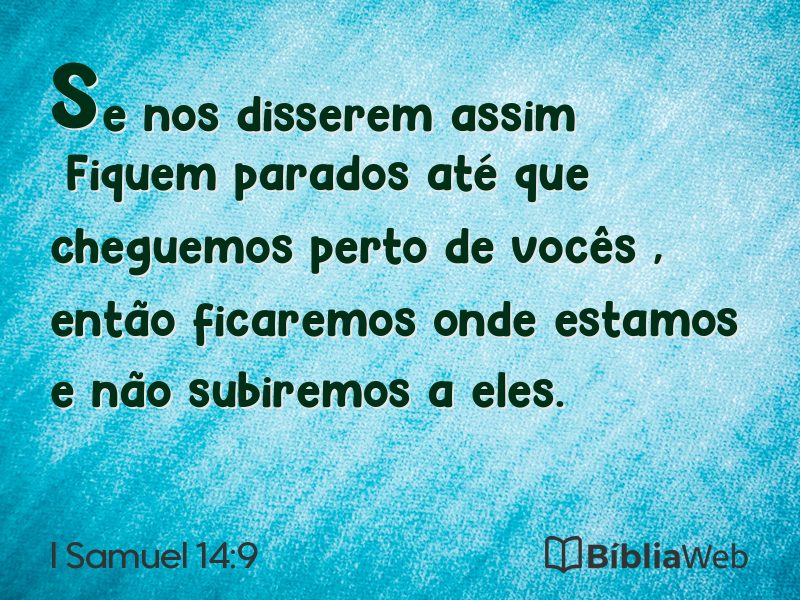 I Samuel 14:9 em imagem para compartilhar