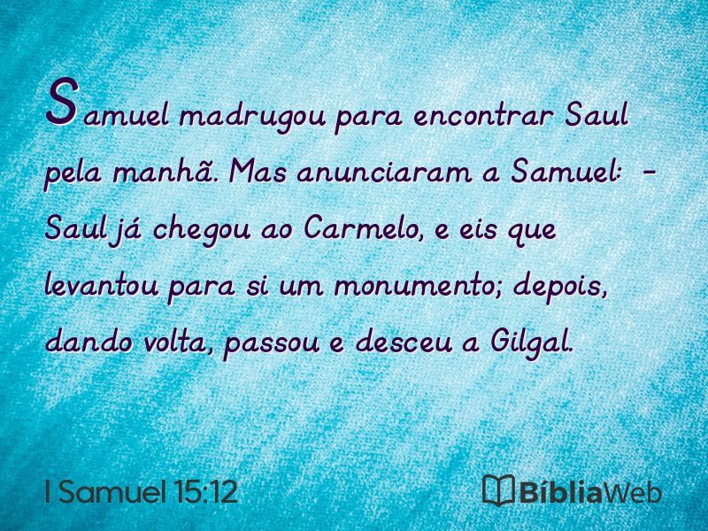 I Samuel 15:12 em imagem para compartilhar