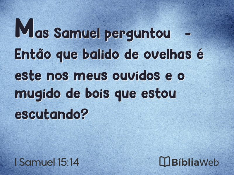 I Samuel 15:14 em imagem para compartilhar