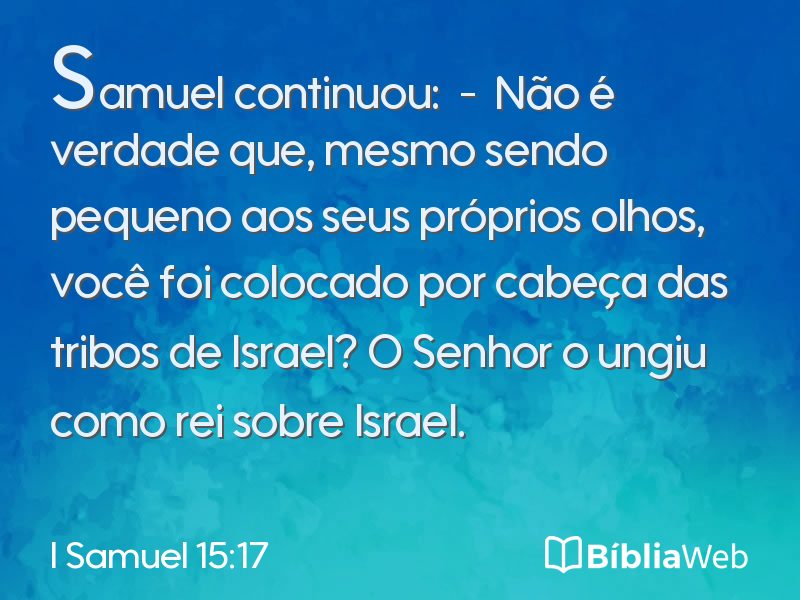 I Samuel 15:17 em imagem para compartilhar