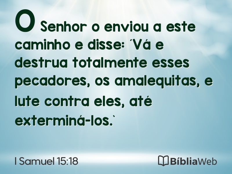 I Samuel 15:18 em imagem para compartilhar