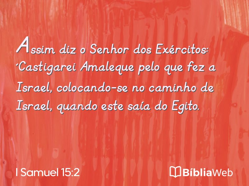 I Samuel 15:2 em imagem para compartilhar