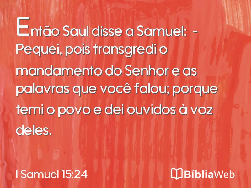 I Samuel 15:24 em imagem para compartilhar