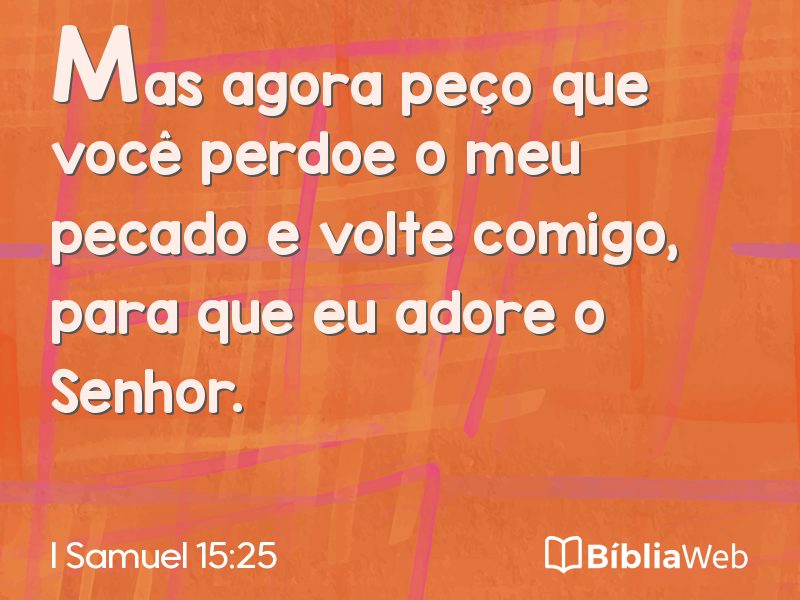 I Samuel 15:25 em imagem para compartilhar