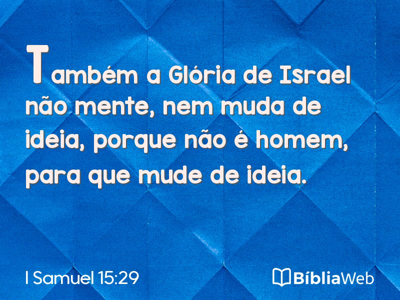 I Samuel 15:29 em imagem para compartilhar