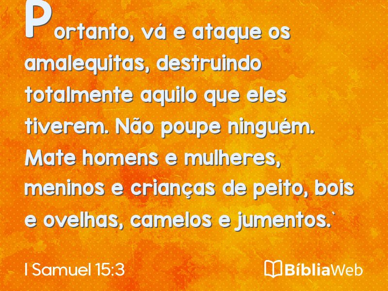 I Samuel 15:3 em imagem para compartilhar