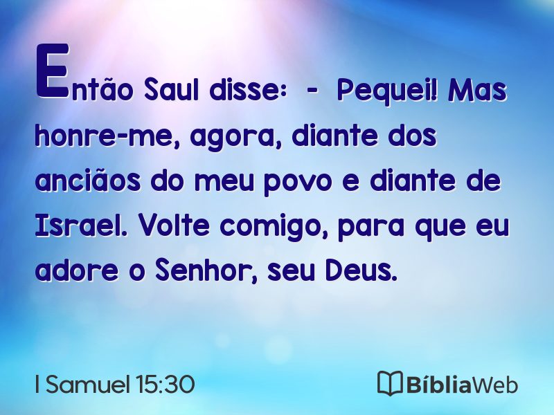 I Samuel 15:30 em imagem para compartilhar