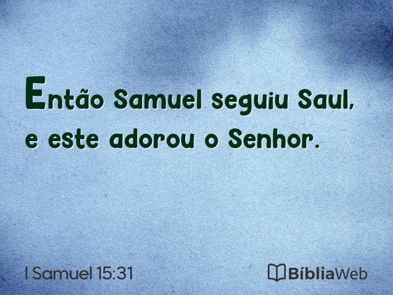 I Samuel 15:31 em imagem para compartilhar
