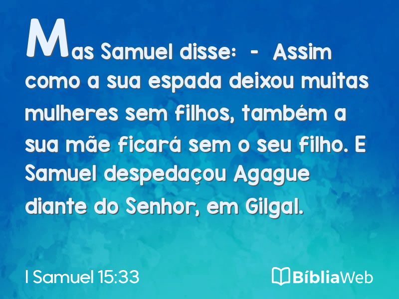 I Samuel 15:33 em imagem para compartilhar