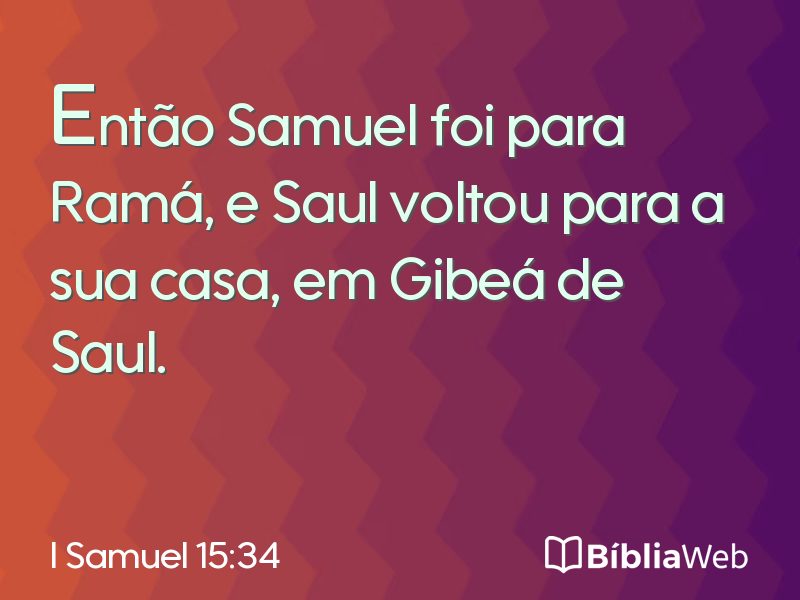 I Samuel 15:34 em imagem para compartilhar