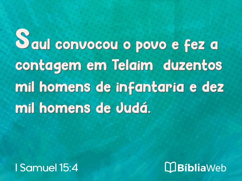 I Samuel 15:4 em imagem para compartilhar