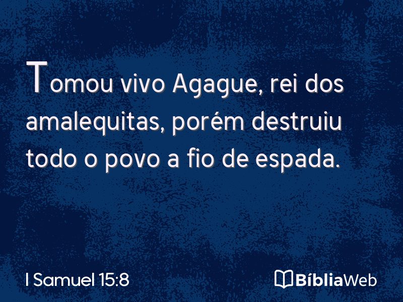 I Samuel 15:8 em imagem para compartilhar