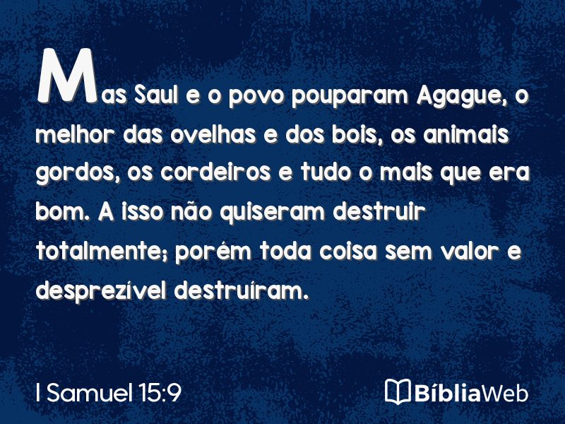 I Samuel 15:9 em imagem para compartilhar