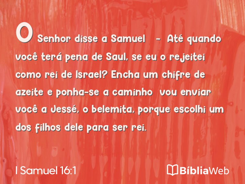 I Samuel 16:1 em imagem para compartilhar