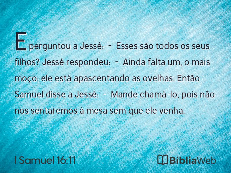 I Samuel 16:11 em imagem para compartilhar