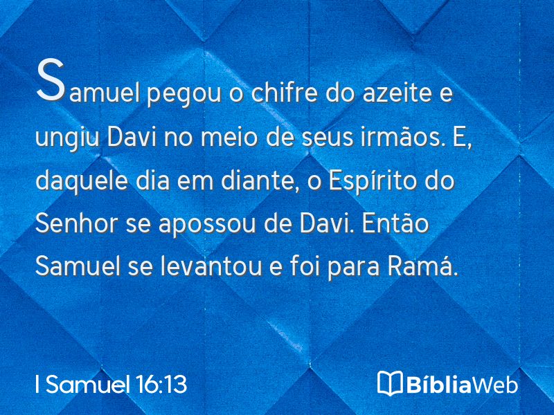 I Samuel 16:13 em imagem para compartilhar
