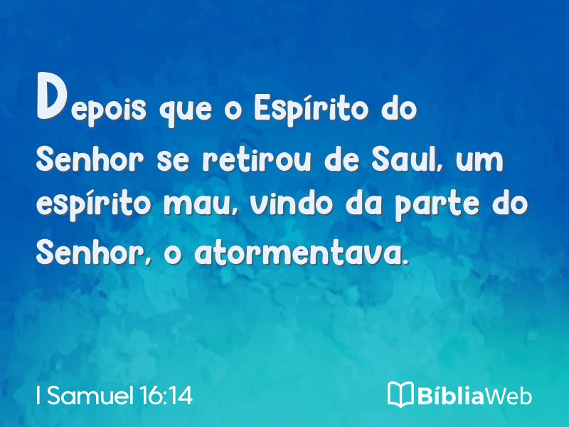 I Samuel 16:14 em imagem para compartilhar