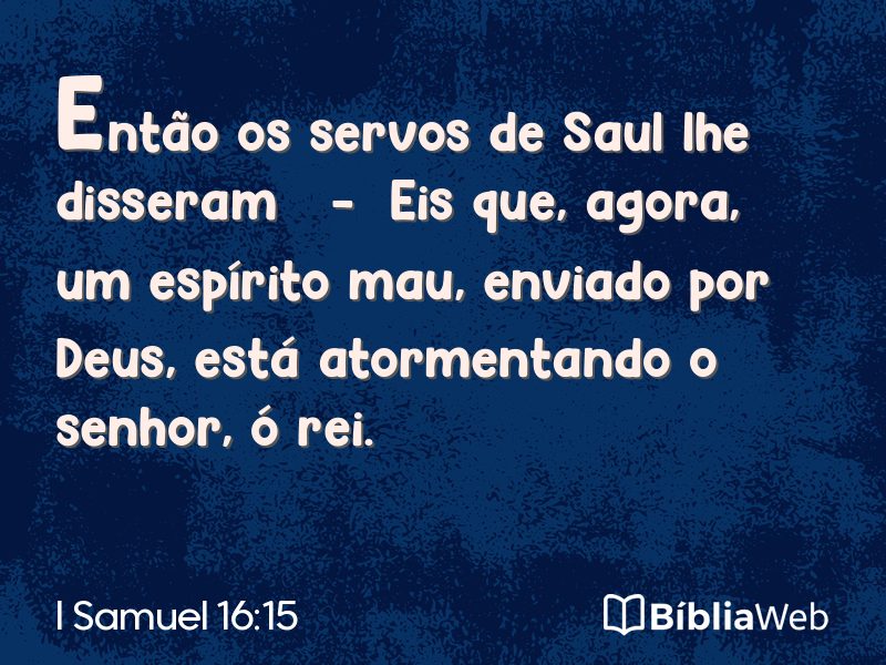 I Samuel 16:15 em imagem para compartilhar