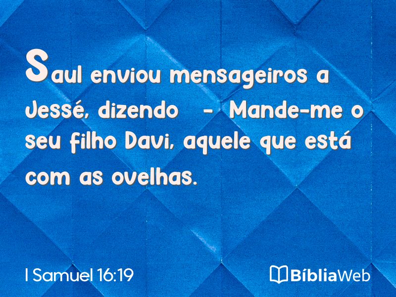 I Samuel 16:19 em imagem para compartilhar