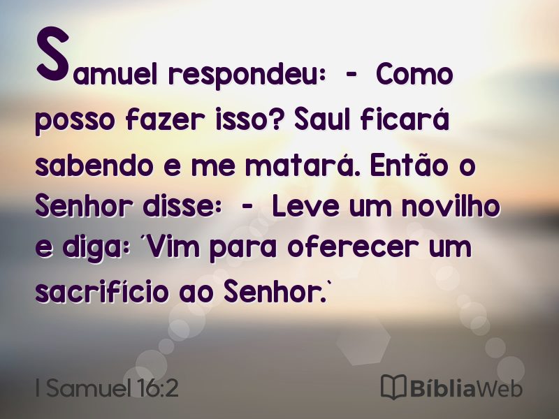 I Samuel 16:2 em imagem para compartilhar