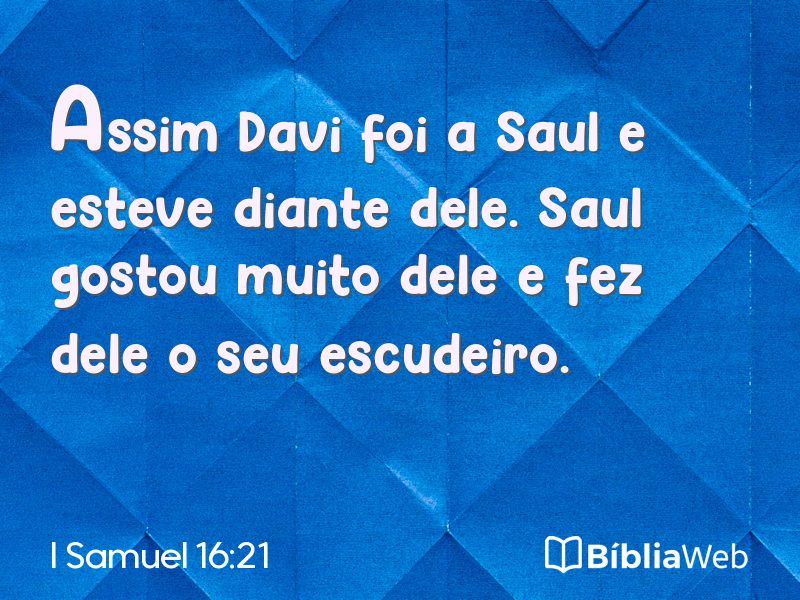 I Samuel 16:21 em imagem para compartilhar