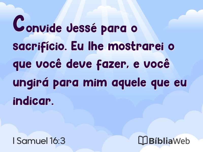 I Samuel 16:3 em imagem para compartilhar