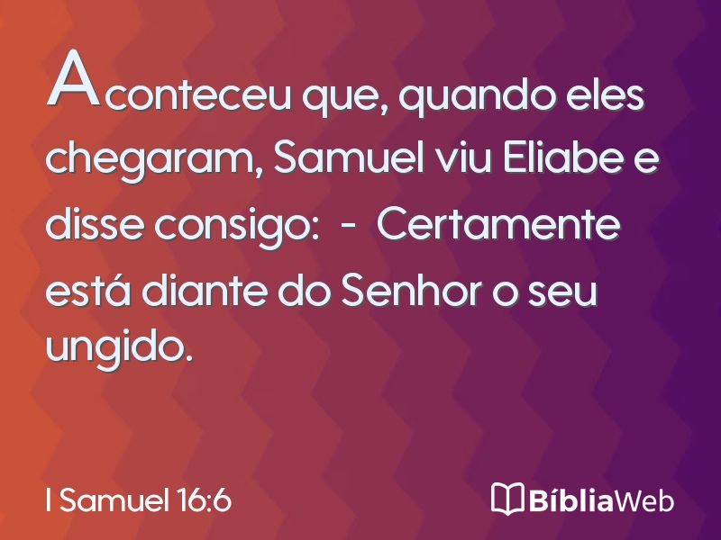 I Samuel 16:6 em imagem para compartilhar