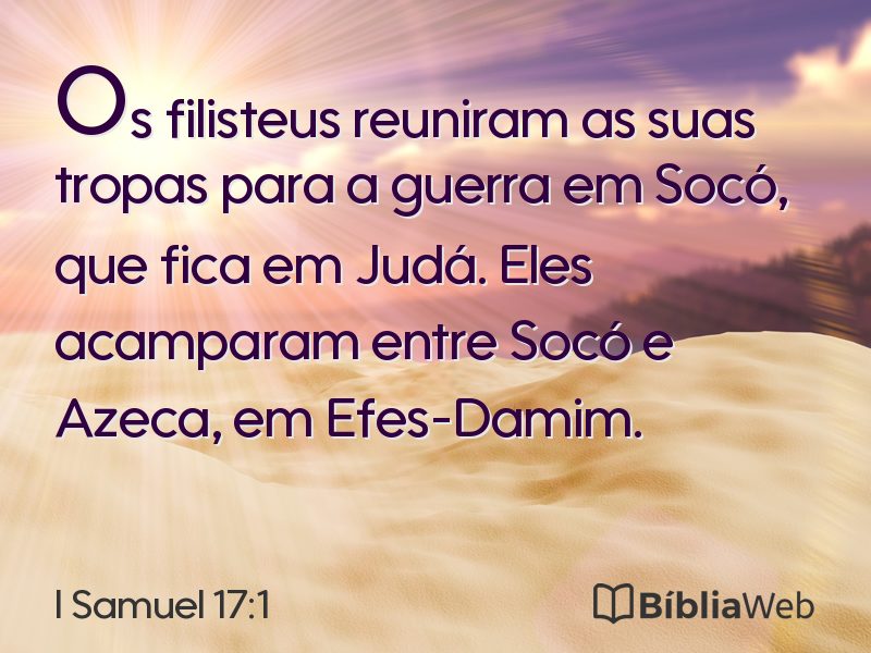 I Samuel 17:1 em imagem para compartilhar