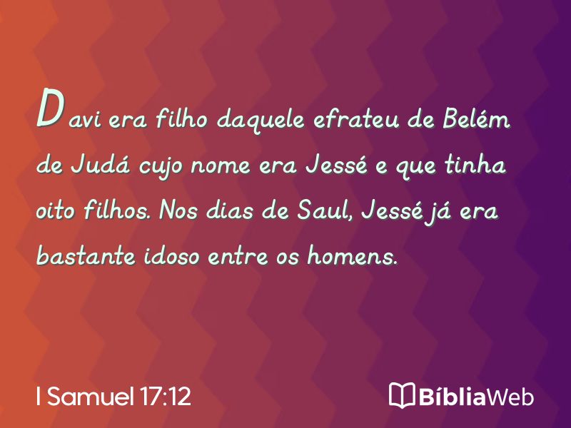 I Samuel 17:12 em imagem para compartilhar