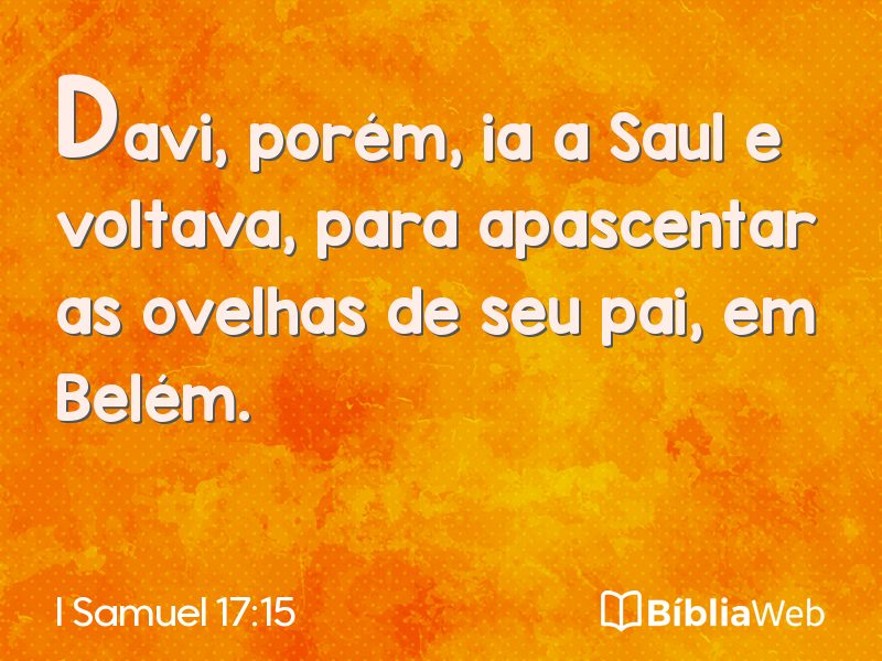 I Samuel 17:15 em imagem para compartilhar