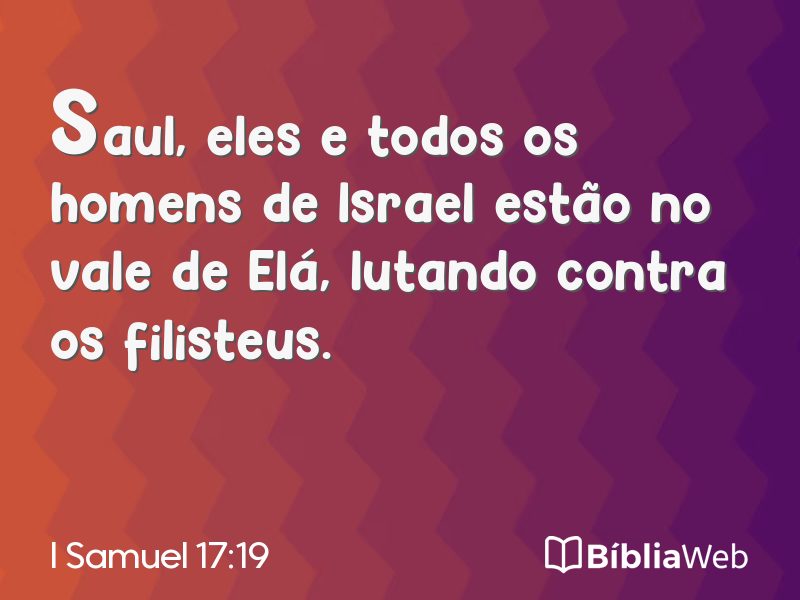 I Samuel 17:19 em imagem para compartilhar