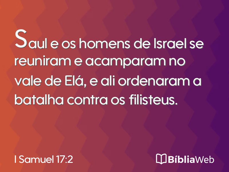 I Samuel 17:2 em imagem para compartilhar