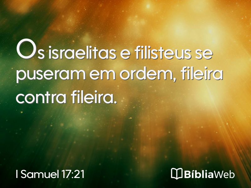 I Samuel 17:21 em imagem para compartilhar