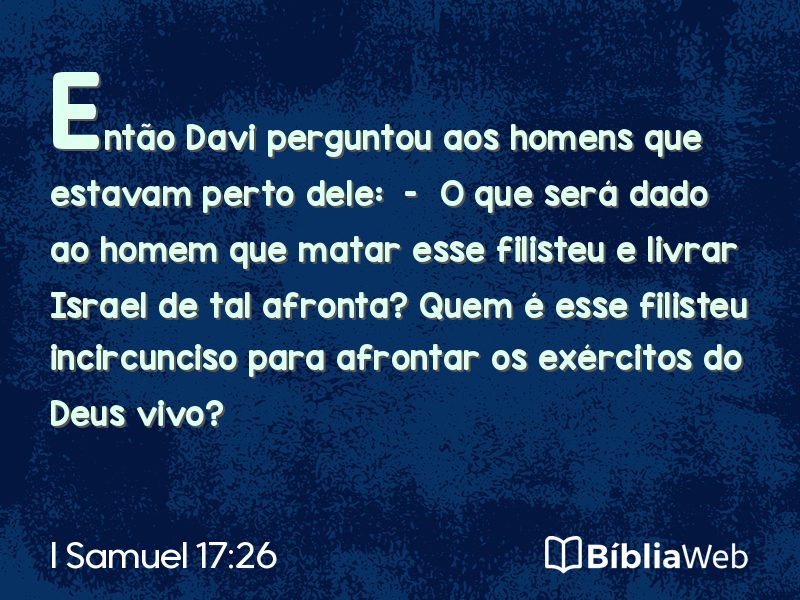 I Samuel 17:26 em imagem para compartilhar