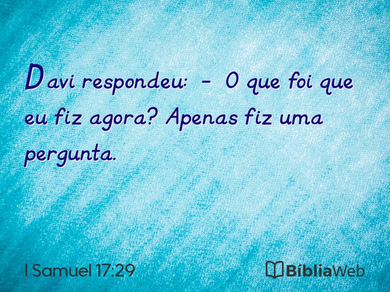 I Samuel 17:29 em imagem para compartilhar