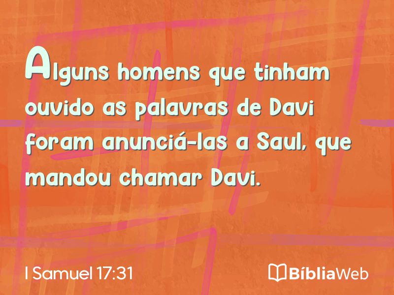 I Samuel 17:31 em imagem para compartilhar