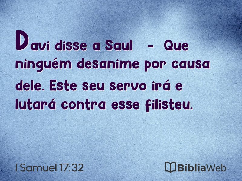 I Samuel 17:32 em imagem para compartilhar