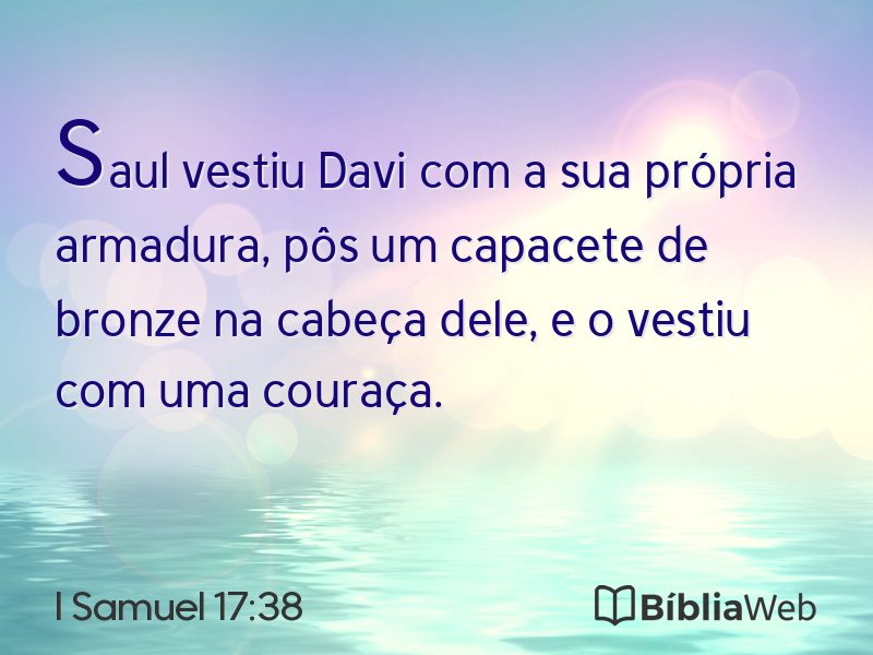 I Samuel 17:38 em imagem para compartilhar